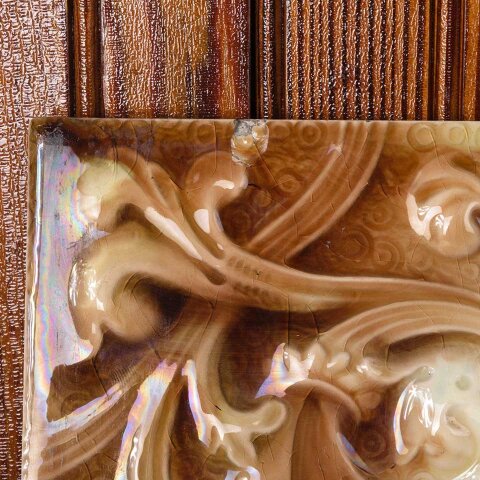#54698 6" Antique Cambridge Encaustic Fireplace Tile image 5