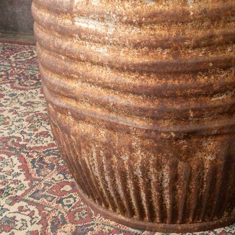 #54700 21x31 Antique Rusty Metal Barrel image 6