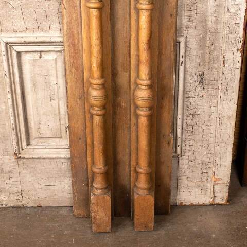 #54704 60X48 Antique Wood Fireplace Mantel image 6