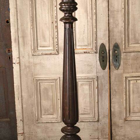 #54705 16x61 Ornate Antique Wood Floor Lamp image 3