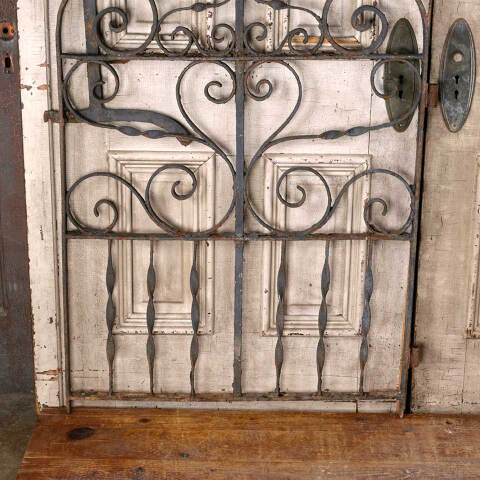 #54711 45x35 Antique Wrought Iron Garden Gate image 8