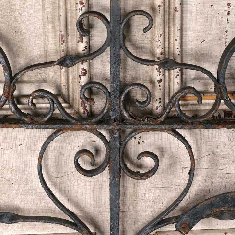 #54711 45x35 Antique Wrought Iron Garden Gate image 5
