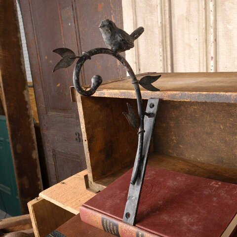#54712 Wrought Iron Wall Mount Bird Plant Hook image 2