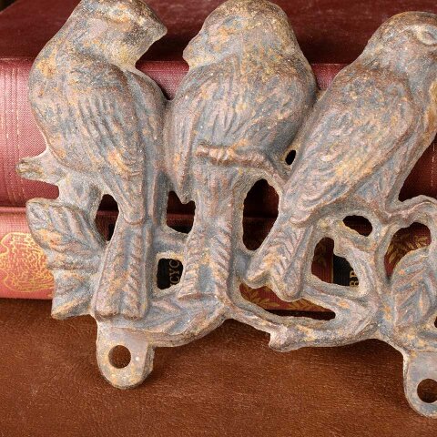 #54714 6x5 Cast Iron Birds Wall Mount Ornament image 5