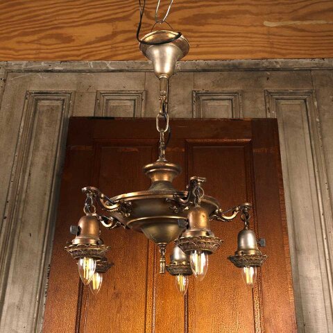 #54737 20" Antique 5 Bulb Chandelier Light Fixture image 2