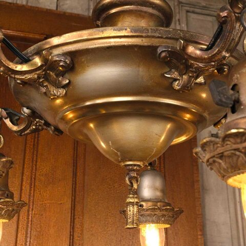#54737 20" Antique 5 Bulb Chandelier Light Fixture image 6