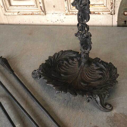 #54750 Antique Ornate Fireplace Tools & Stand image 5