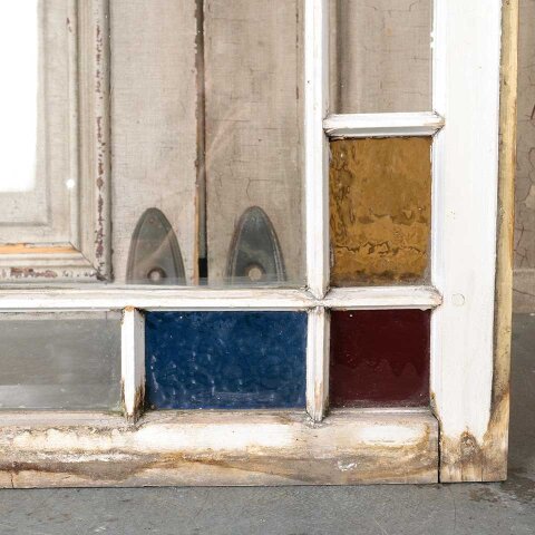 #54782 20x24 Antique Colored Glass Window Sash image 3