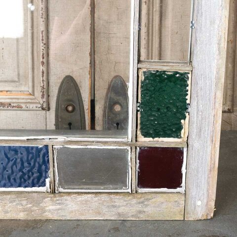#54782 20x24 Antique Colored Glass Window Sash image 7
