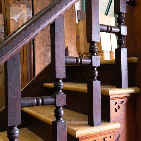 #54785 43x118 Salvaged Antique Victorian Staircase image 5