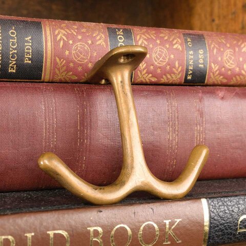 Antique Brass Under Mount Coat Hook