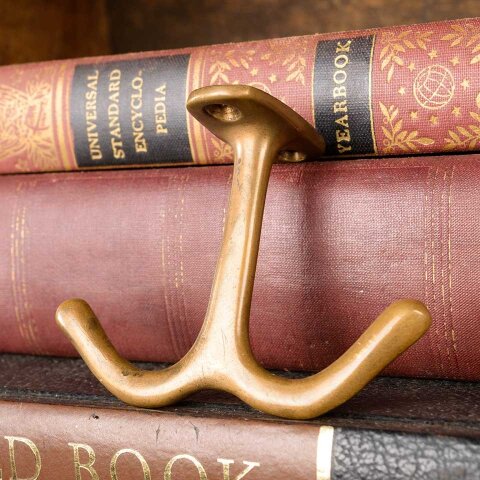 #54792 Antique Brass Under Mount Coat Hook image 3