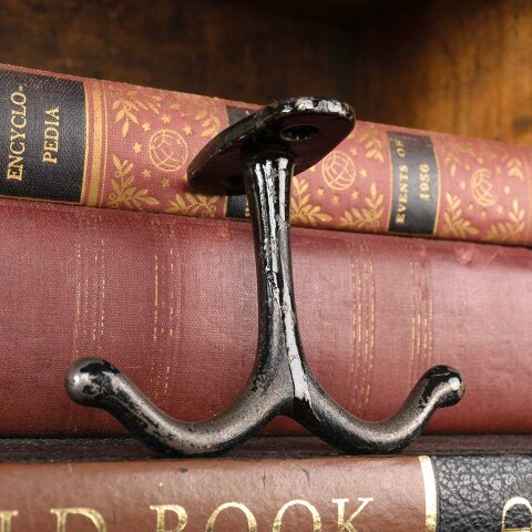 Salvaged Antique Cast Iron Double Coat Hook