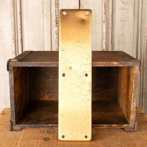 #54801 4x14 Vintage Brass Door Push Plate Hardware image 2