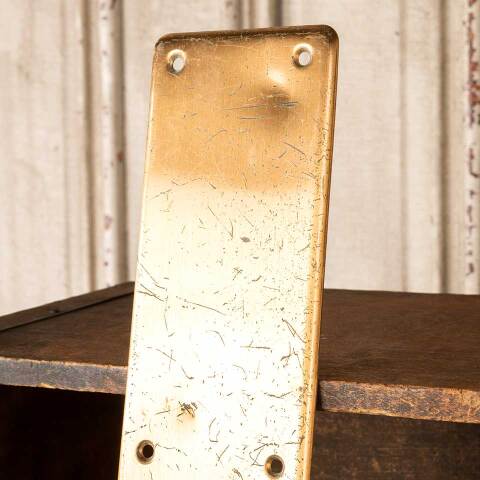 #54801 4x14 Vintage Brass Door Push Plate Hardware image 3