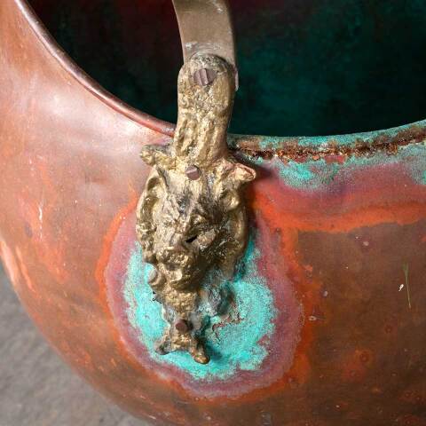 #54816 Antique Copper Coal Scuttle Bucket image 6