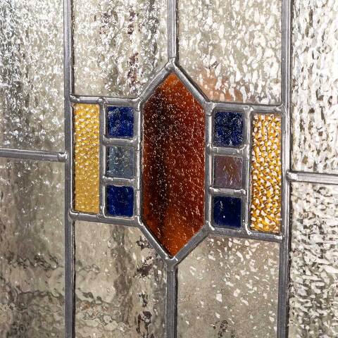 #54817 19x19 Antique Leaded Stained Glass Window image 3