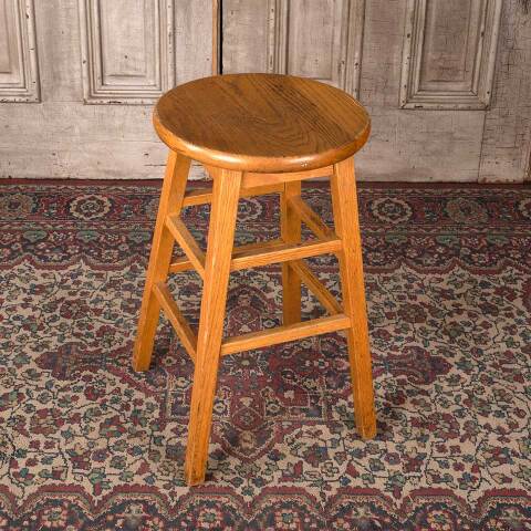 #54827 24" Vintage Oak Stool image 4