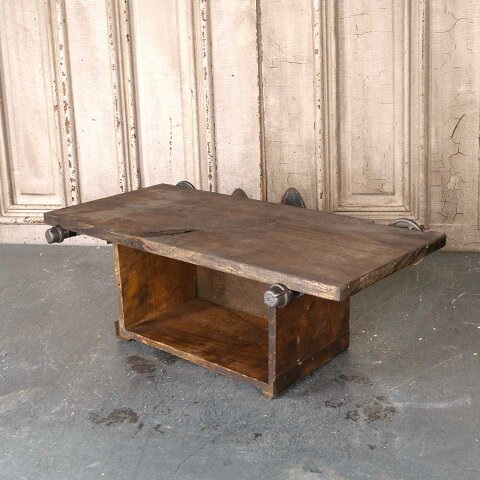 #54840 Salvaged Wood & Metal Industrial Wall Shelf image 3