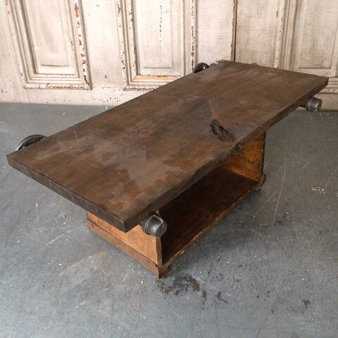 #54840 Salvaged Wood & Metal Industrial Wall Shelf image 6