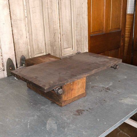 #54840 Salvaged Wood & Metal Industrial Wall Shelf image 2