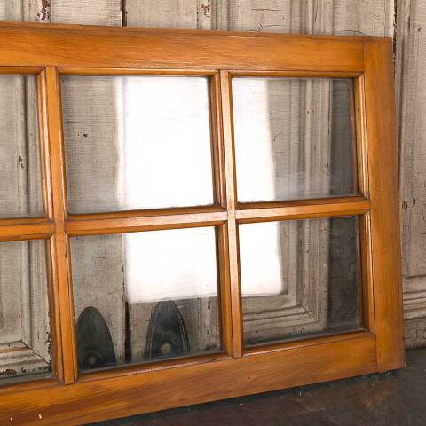 #54856 36x22 Antique 6 Lite Wood Transom Window image 2
