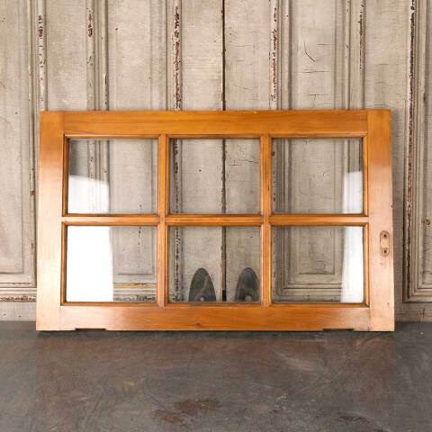 #54856 36x22 Antique 6 Lite Wood Transom Window image 4