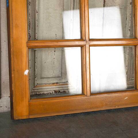 #54858 36x22 Antique 6 Lite Wood Transom Window image 2