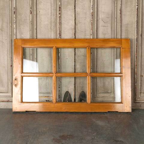 #54858 36x22 Antique 6 Lite Wood Transom Window image 4