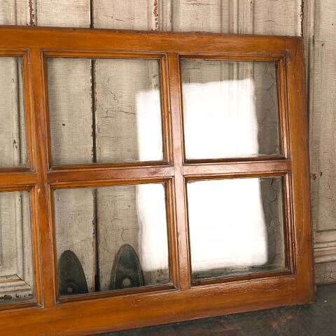 #54859 36x22 Antique 6 Lite Wood Transom Window image 2