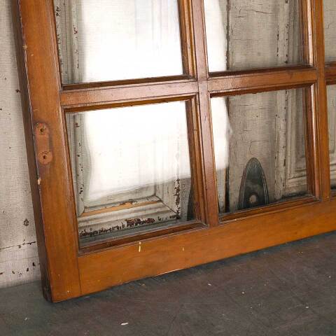 #54862 36x24 Antique 6 Lite Wood Transom Window image 2