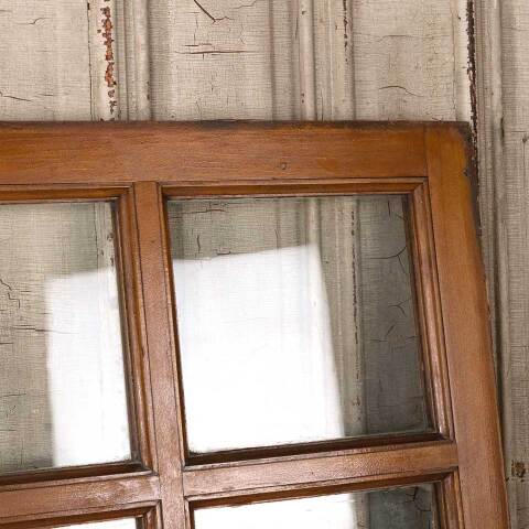 #54863 36x24 Antique 6 Lite Wood Transom Window image 2