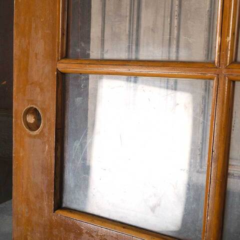 #54878 36x83 Antique 6 Lite Wood Classroom Door image 6