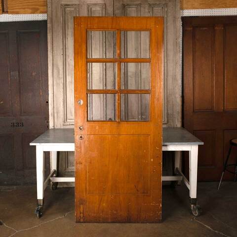 #54885 36x84 Antique Wood 6 Lite Classroom Door image 5