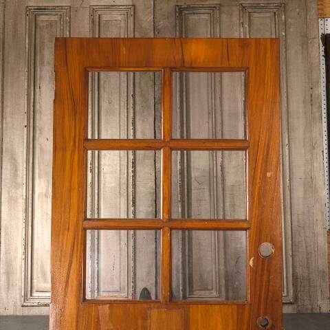 #54886 36x84 Antique Wood 6 Lite Classroom Door image 2