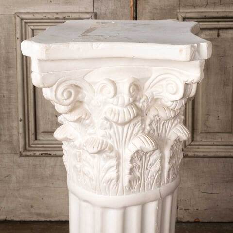 #54899 11x28 Plaster Corinthian Column Pedestal image 4