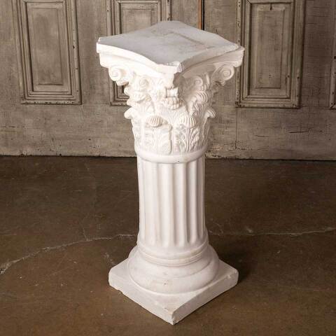 #54899 11x28 Plaster Corinthian Column Pedestal image 5