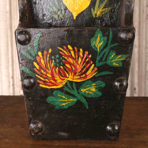 #54904 Antique Folk Art Wall Hanging Letter Holder image 5