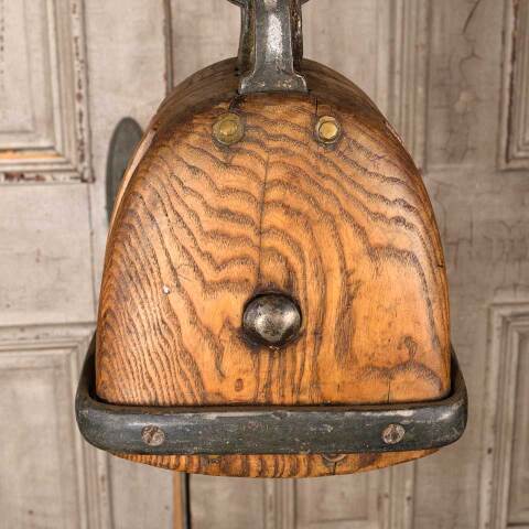 #54914 Large Antique Wood & Metal Pulley w/ Hook image 5