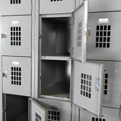 #54943 Vintage Metal Gym Locker Room 18 Lockers image 3