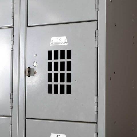 #54943 Vintage Metal Gym Locker Room 18 Lockers image 5