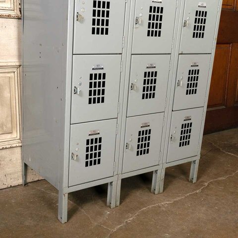 #54944 Vintage Metal Gym Locker Room 18 Lockers image 3