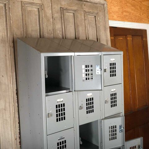 #54944 Vintage Metal Gym Locker Room 18 Lockers image 4