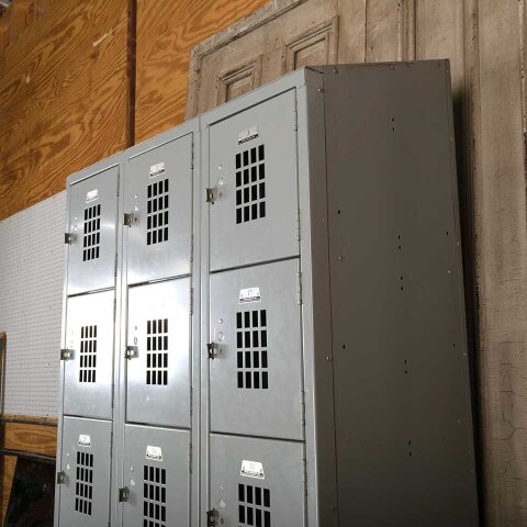 #54944 Vintage Metal Gym Locker Room 18 Lockers image 7