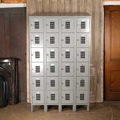 #54945 Vintage Metal Gym Locker Room 24 Lockers image 2