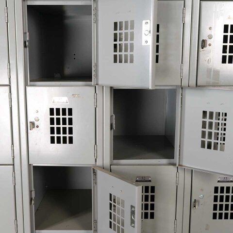 #54945 Vintage Metal Gym Locker Room 24 Lockers image 5