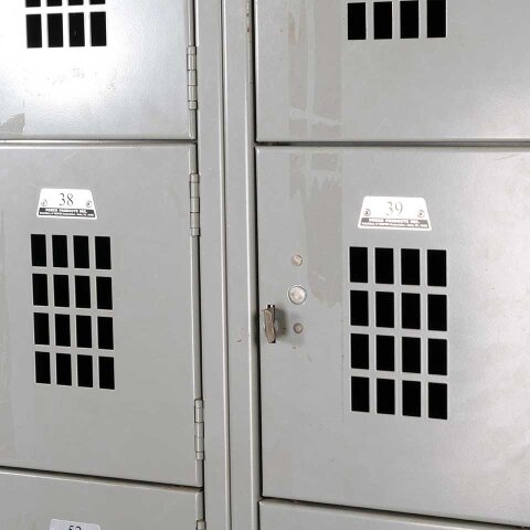 #54945 Vintage Metal Gym Locker Room 24 Lockers image 8