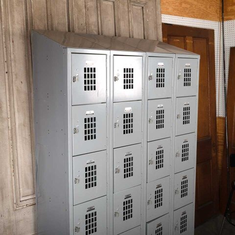 #54946 Vintage Metal Gym Locker Room 24 Lockers image 2