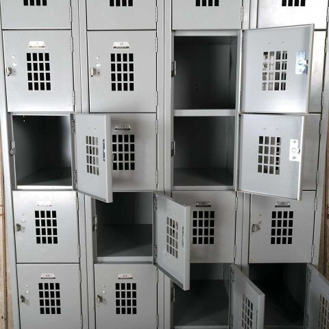 #54946 Vintage Metal Gym Locker Room 24 Lockers image 4