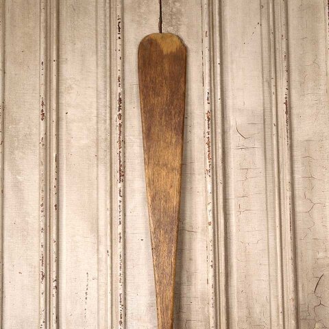 #54965 71" Antique Long Oak Wood Boat Oar image 3